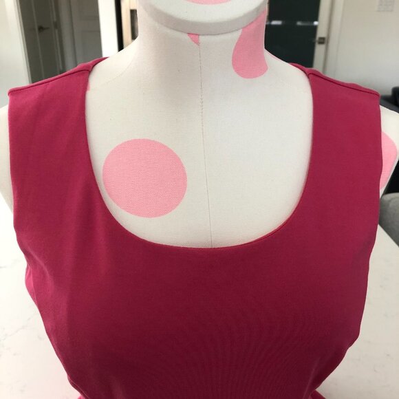 Brooks Brothers Sleeveless Scoop Neck A-Line/Full Lined Midi Dress Pink Size 8 - Picture 4 of 16